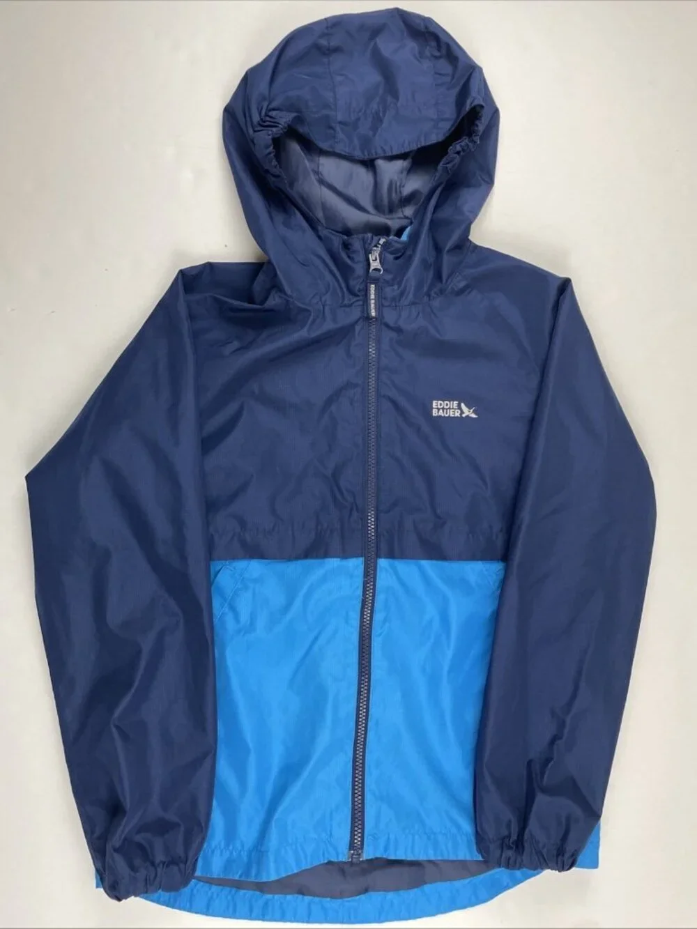 Eddie Bauer 3-in-1 Jacket Boys M (10/12) Blue Hooded Shell Only
